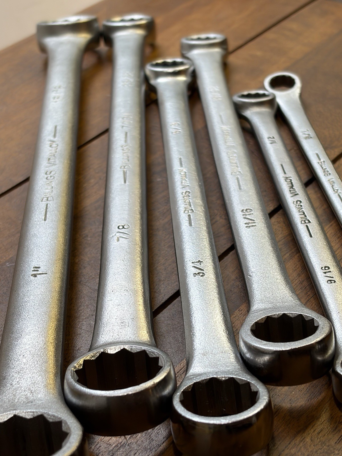 Rare Vintage Billings Vitalloy SAE Box End 6pc Set USA Very Nice Shape