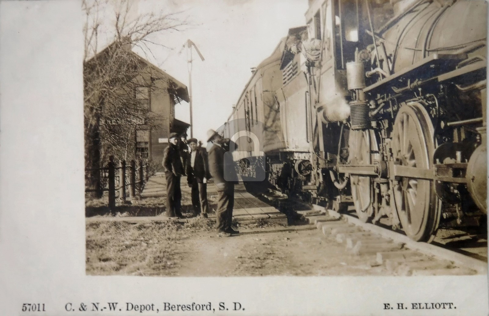 Railroad Depot Beresford South Dakota Union Co. RPPC Photo Postcard COPY Railroad Depot Beresford South Dakota Union Co. RPPC Photo Postcard COPY
