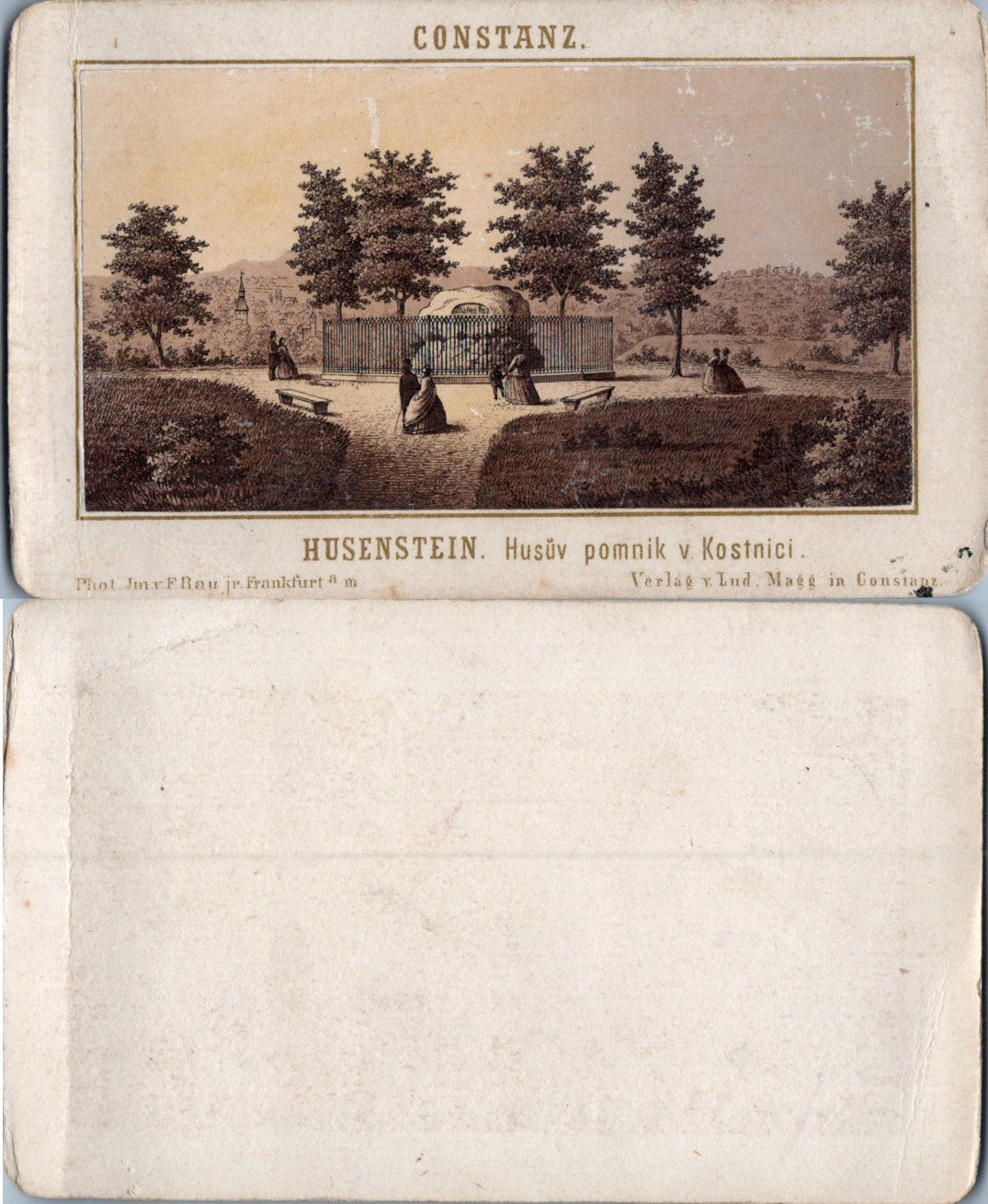 Germany, Deutschland, Constance, Constanz, Husenstein, Jan Hus, circa 1860 CDV