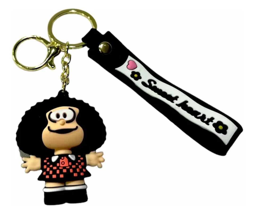 Llavero de goma Mafalda. Historieta Argentina. Quino