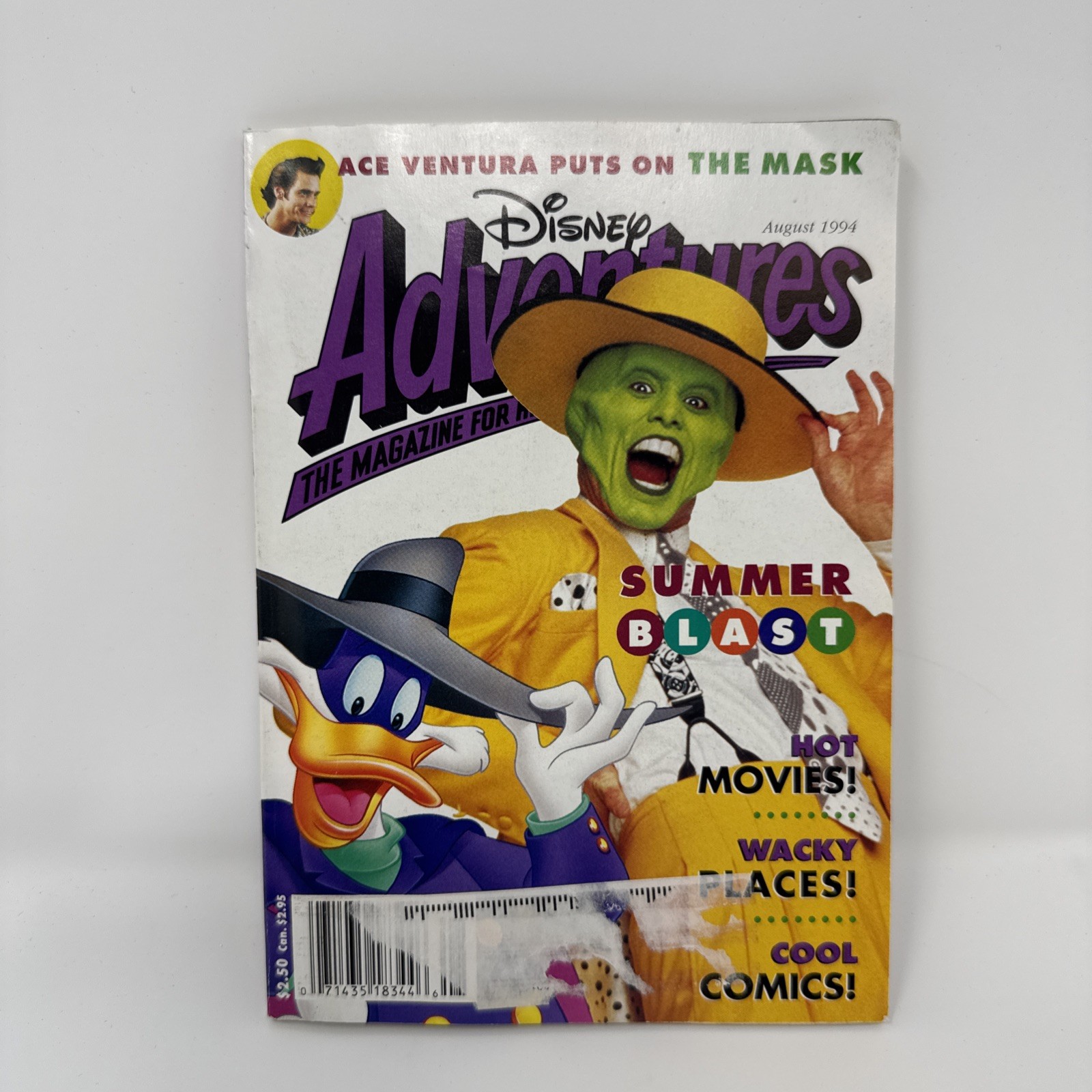 Disney Adventures Kids Magazine - Aug. 1994 - The Mask - Darkwing Duck Disney Adventures Kids Magazine - Aug. 1994 - The Mask - Darkwing Duck