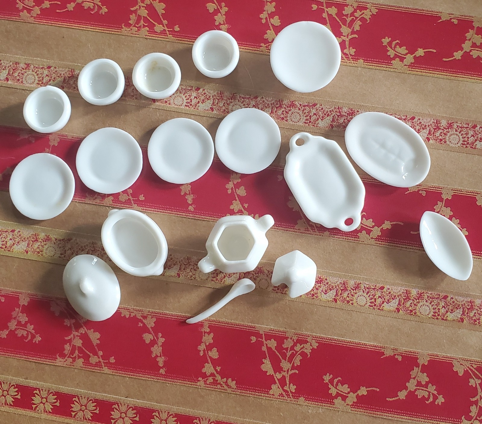 Vintage Lot of Dollhouse Miniature Porcelain Dishes