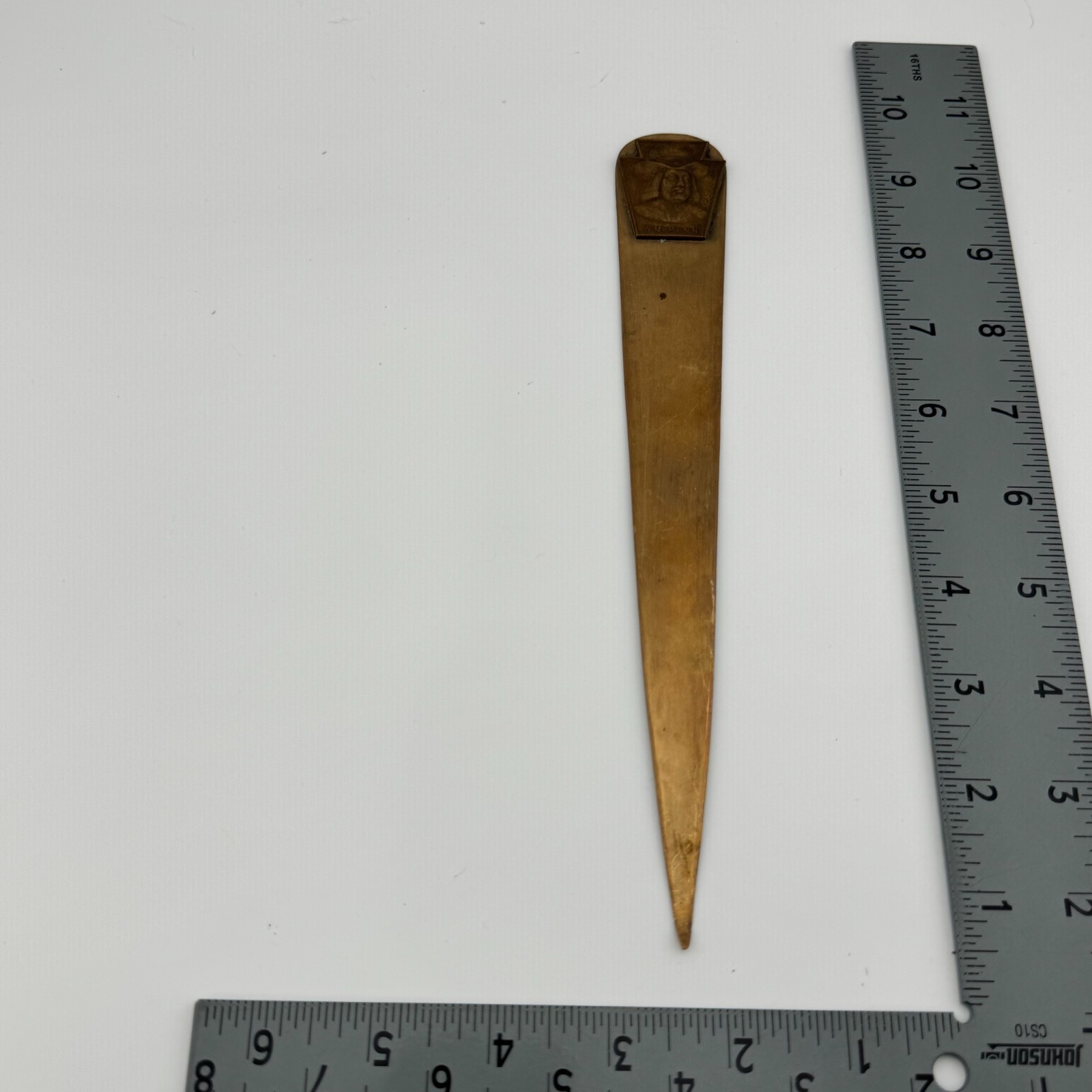 1919 Penn Mutual Life Insurance William Penn Brass Letter Opener Philadelphia