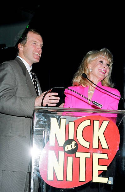 Rich Cronin Barbara Eden at 1995 Nick at Nite Upfront at Loews Hot- Old Photo