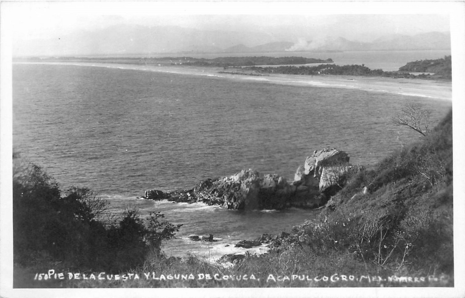 Vintage Acapulco Pie de la Cuesta Laguna de Coyuca Mexico RPPC Postcard 1940s Vintage Acapulco Pie de la Cuesta Laguna de Coyuca Mexico RPPC Postcard 1940s