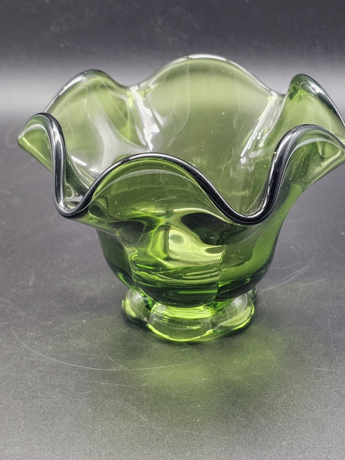 Green Glass MCM Pedestal 4