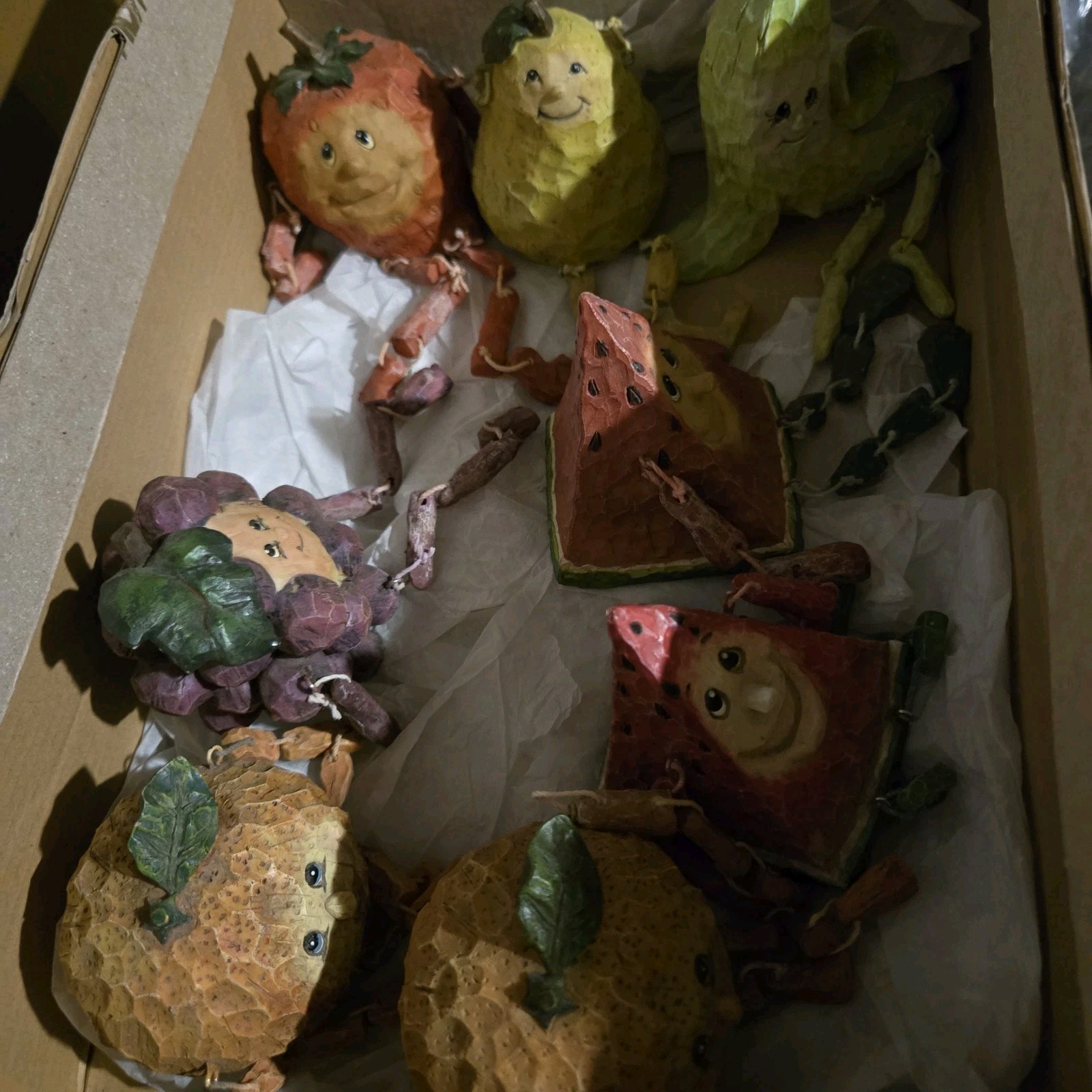 Vintage Fruit And Vegetable Shelf Sitter Anthropomorphic Design