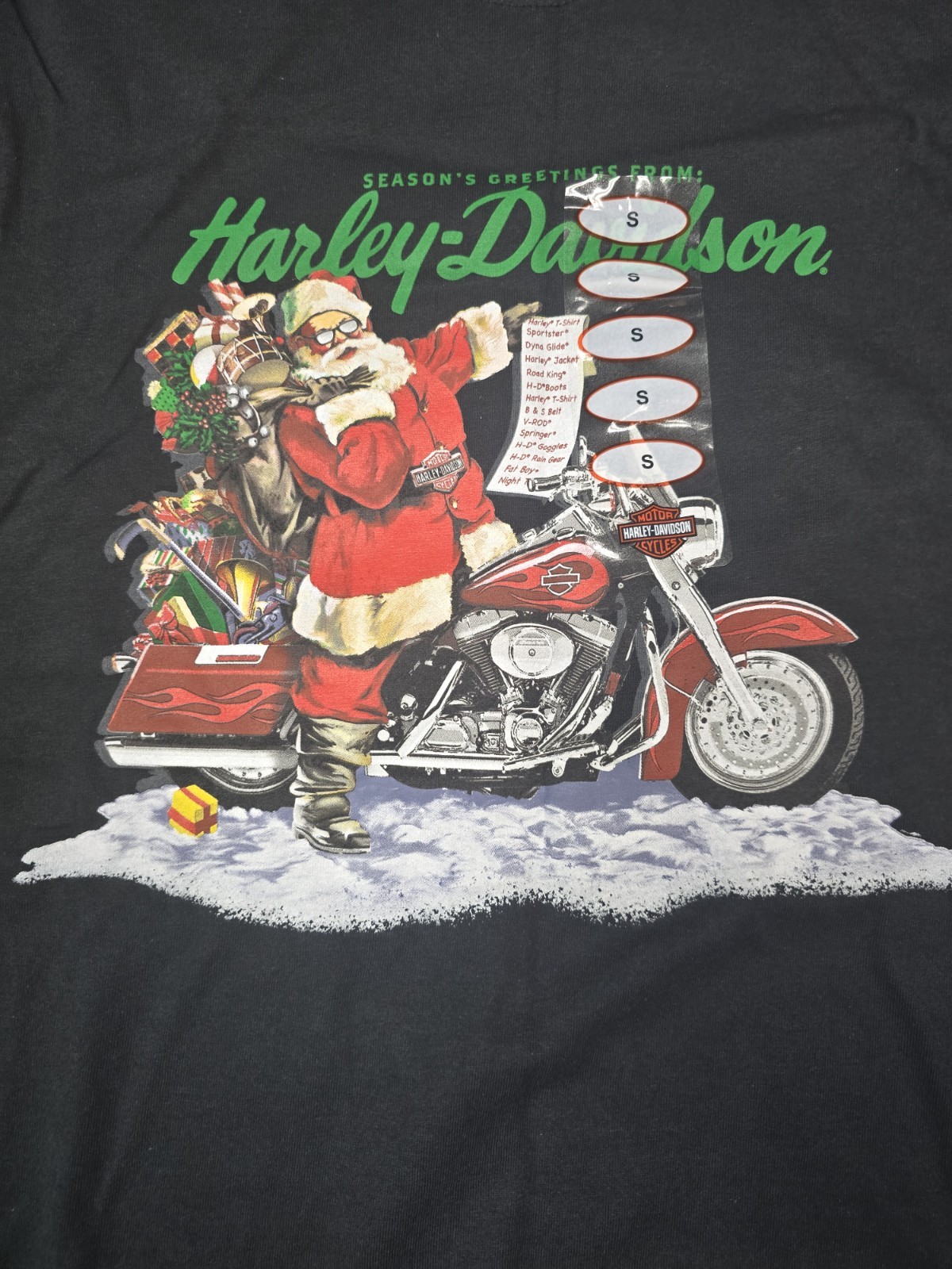 Harley Davidson Nwot SANTA SHIRT Size Small