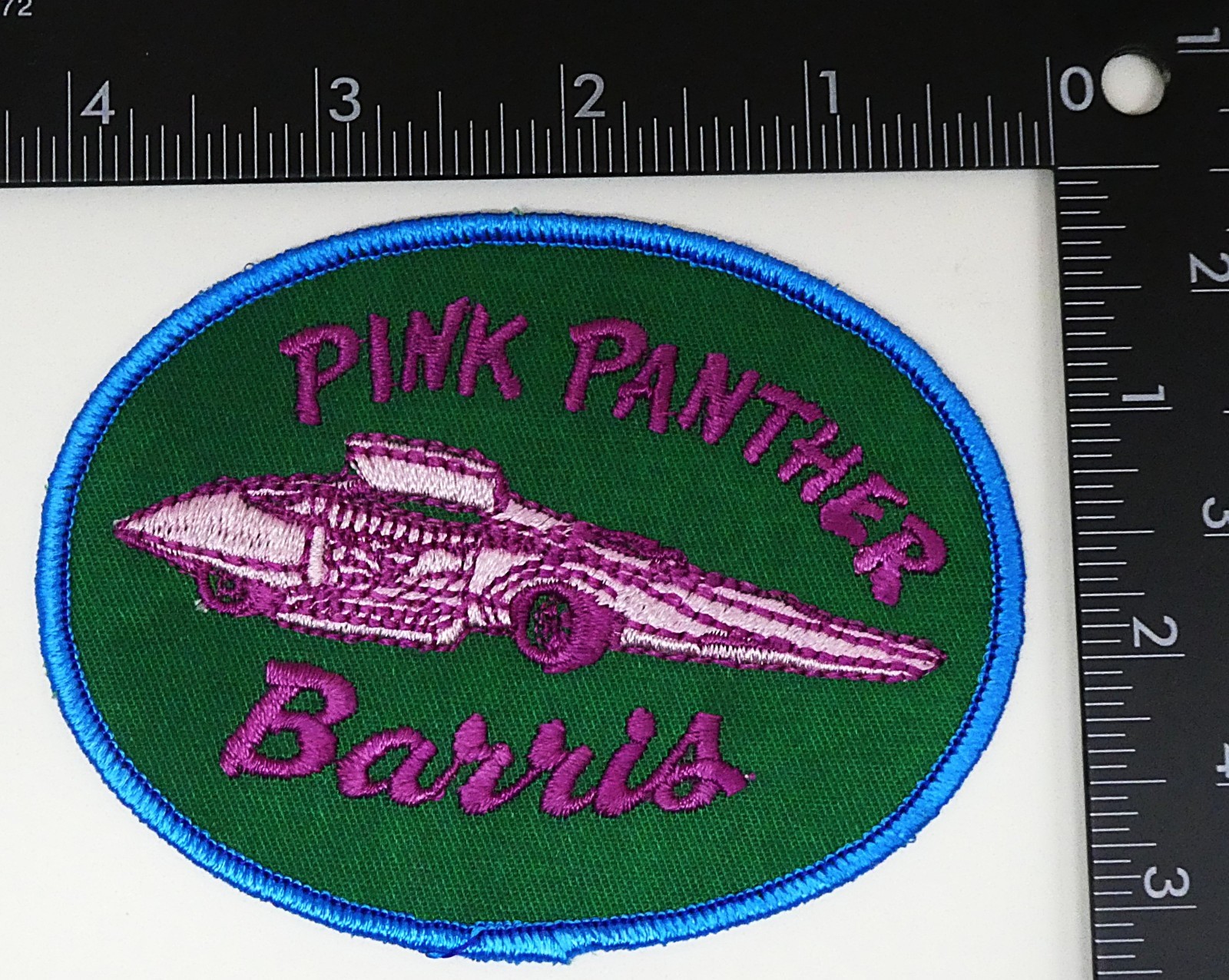 Vintage George Barris Kustoms Pink Panther Car Embroidered Sew-On Patch 4