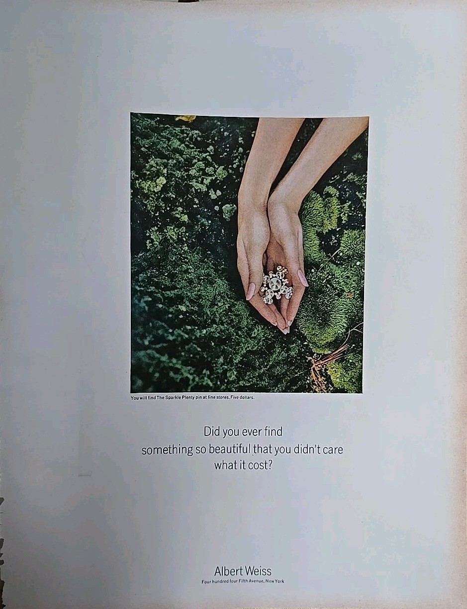1967 Albert Weiss The Sparkle Plenty Pin Brooch Vintage Jewelry ad