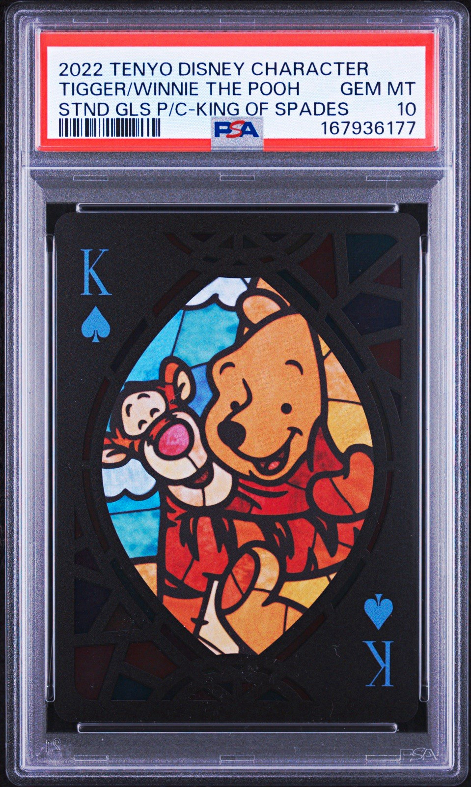 2022 Tenyo Disney Character Tigger/Winnie the Pooh King of Spades PSA 10