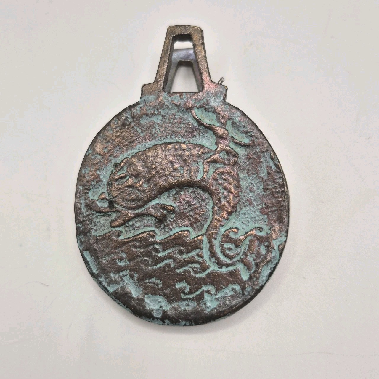 VTG Greek Bronze Relief Paper Clip Delphi Motif