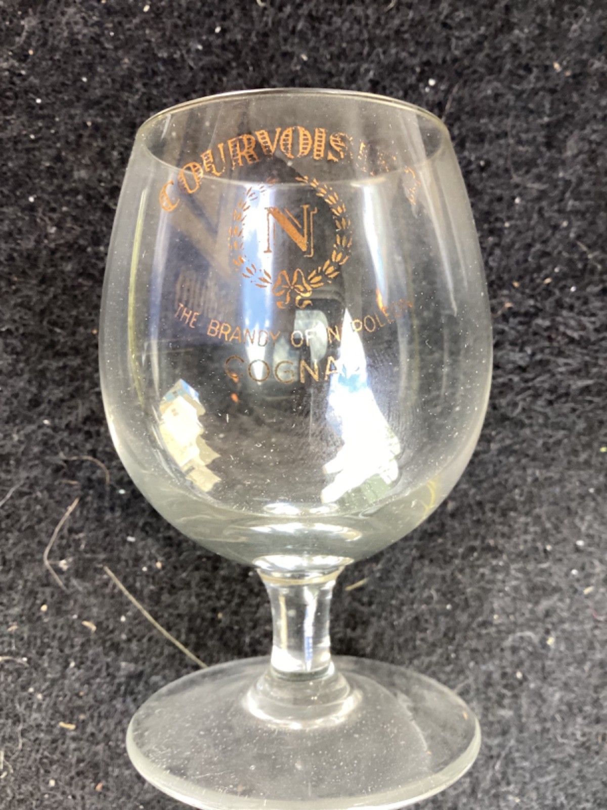 Vintage Courvoisier Cognac The Brandy of Napoleon Snifter Shot Glasse