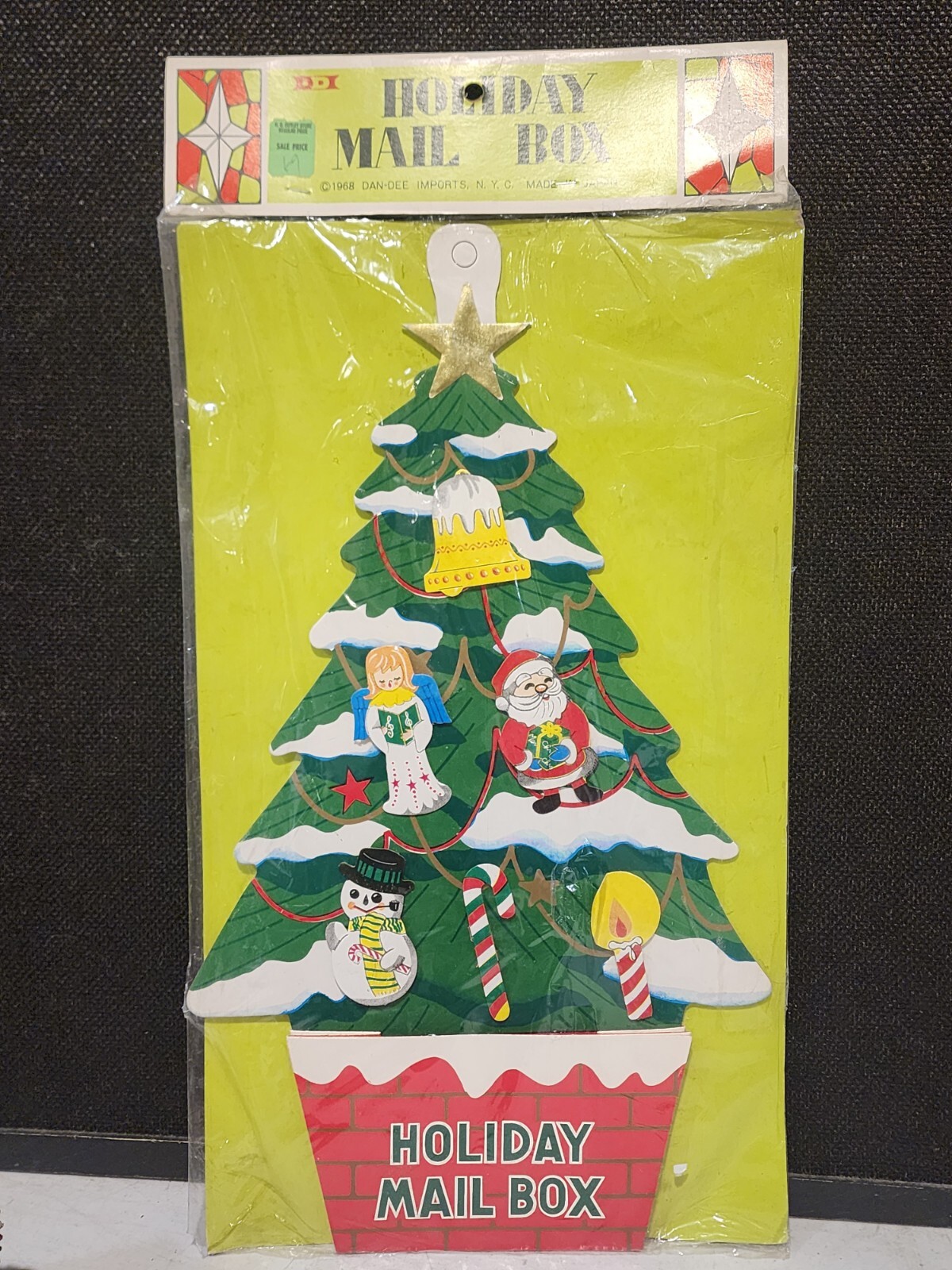 Vintage 1968 Dan Dee Imports Christmas Holiday Mailbox SEALED