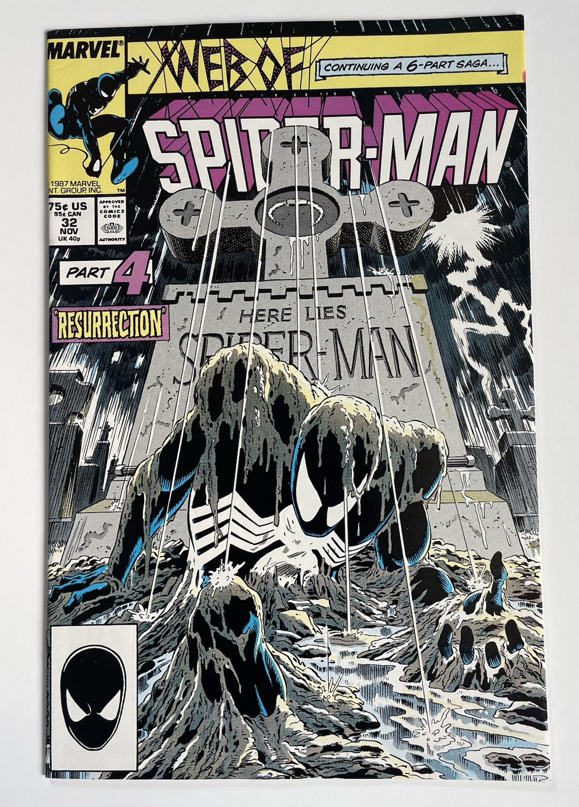 Web Of Spiderman 32 Classic Mike Zeck Cover 1987 Marvel Comics
