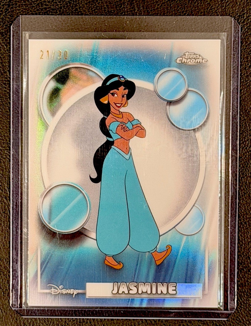 Topps 2026 Chrome Disney Princess Jasmine #82 Aladdin Serial Numbered 17/30