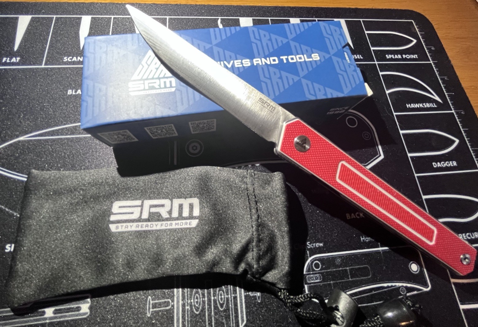 SRM 125L-GR Red G10 Folding Pocketknife Liner Lock Steel Blade, New SRM 125L-GR Red G10 Folding Pocketknife Liner Lock Steel Blade, New