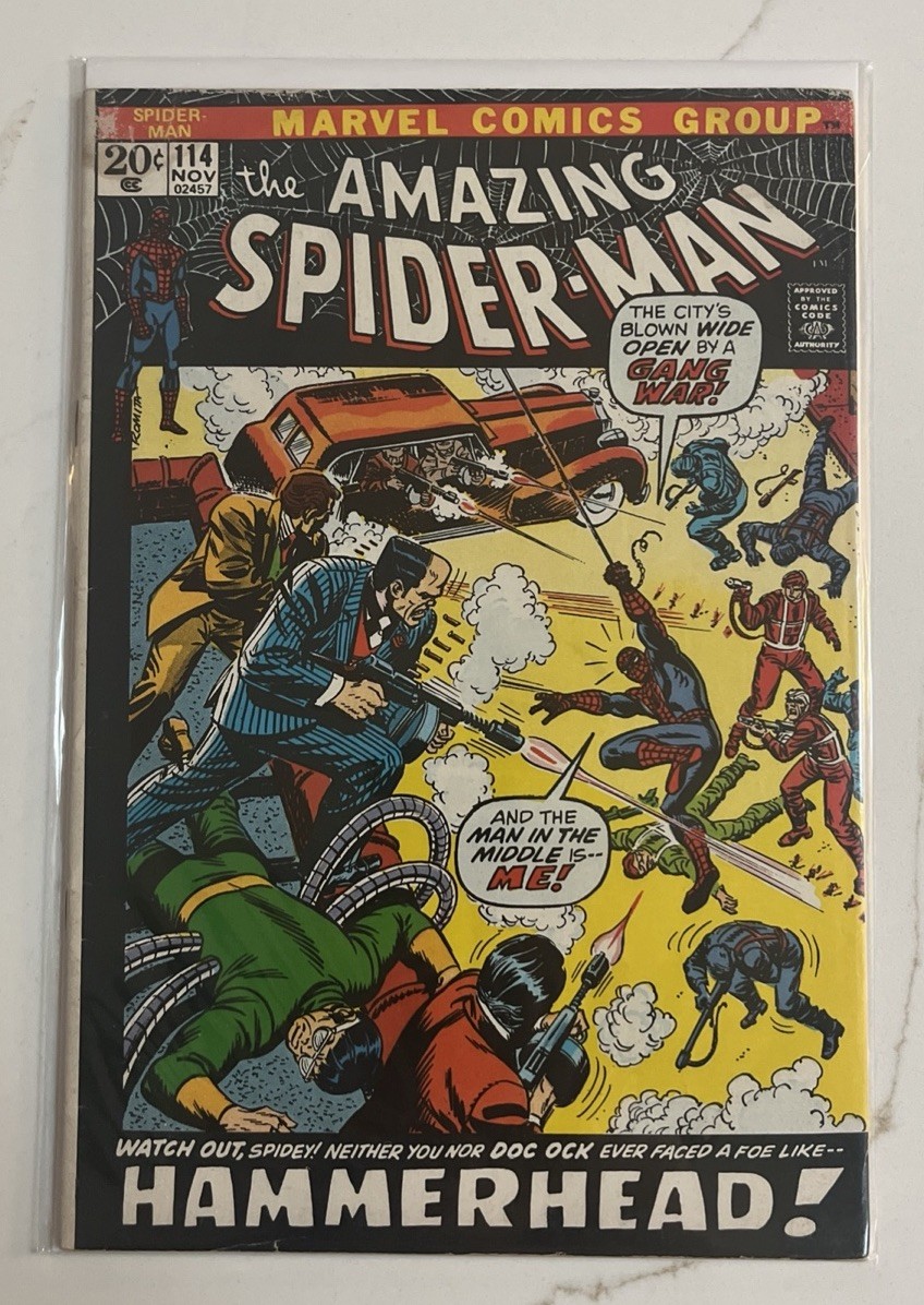1972 The Amazing Spider-Man #114 *KEY* Origin & 2nd App. Hammerhead