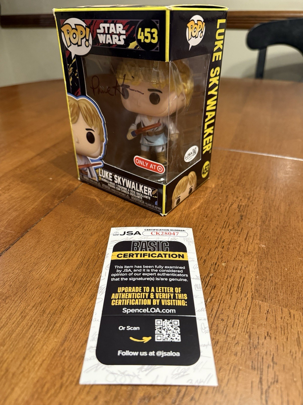 Paul F. Hirsch Signed Luke Skywalker Funko Pop Star Wars 453 JSA CK28047-Editor
