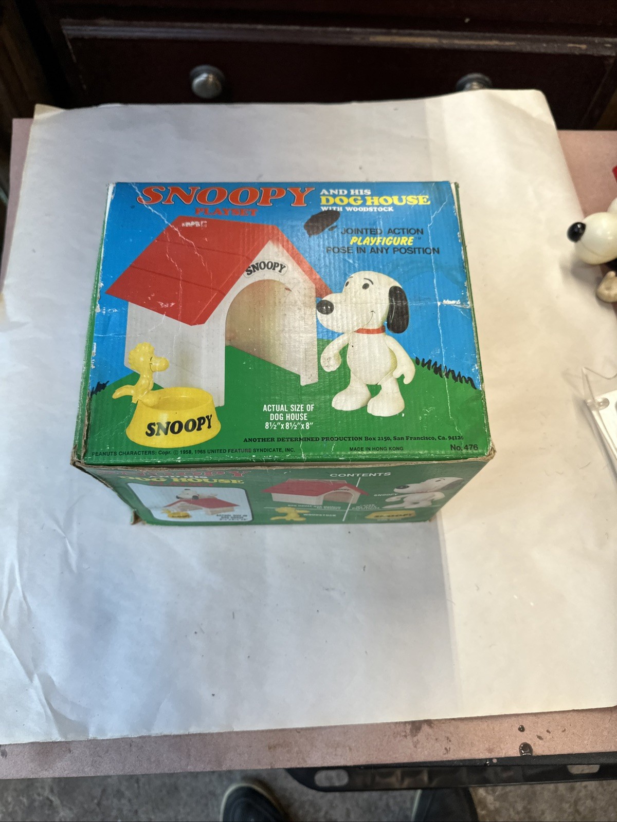 Rare Vintage 1965 Snoopy And His Doghouse W/Woodstock Playset  In Original Box