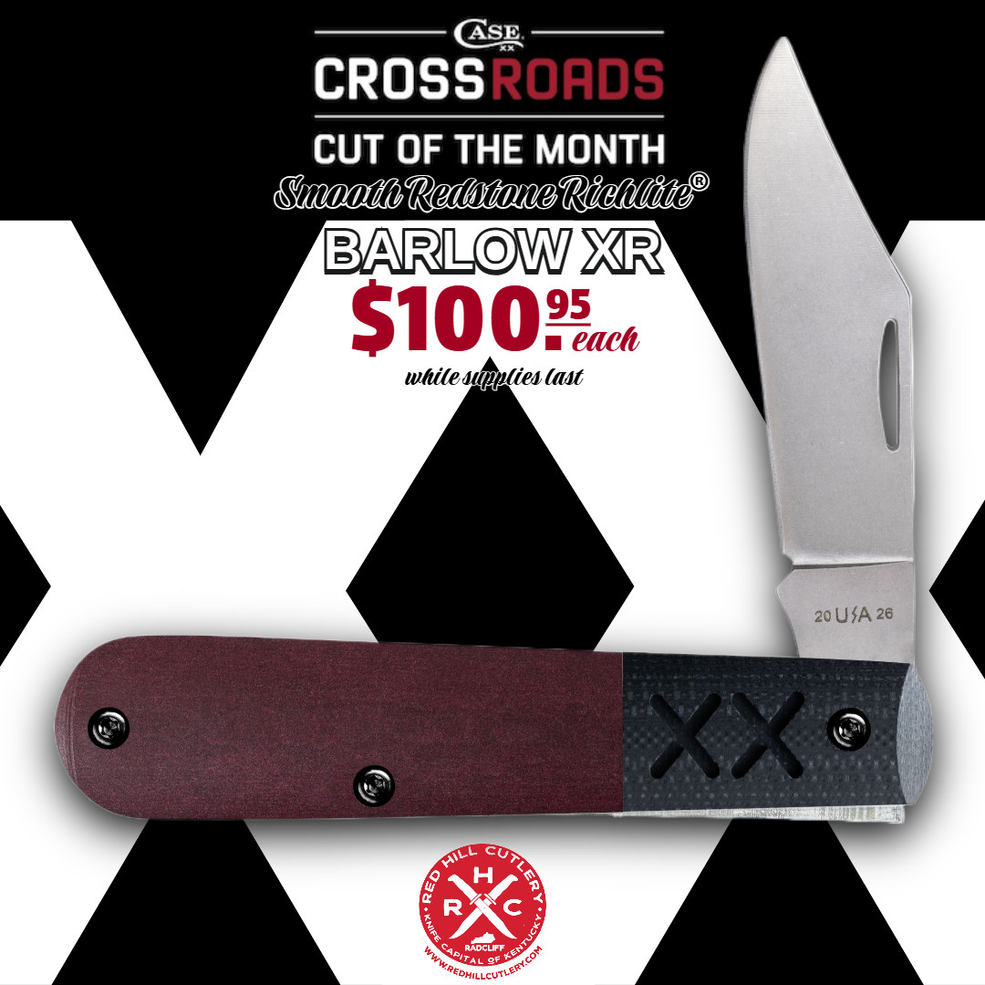 CASE XX KNIVES USA SMOOTH RED REDSTONE RICHLITE CROSSROADS XR BARLOW 10854