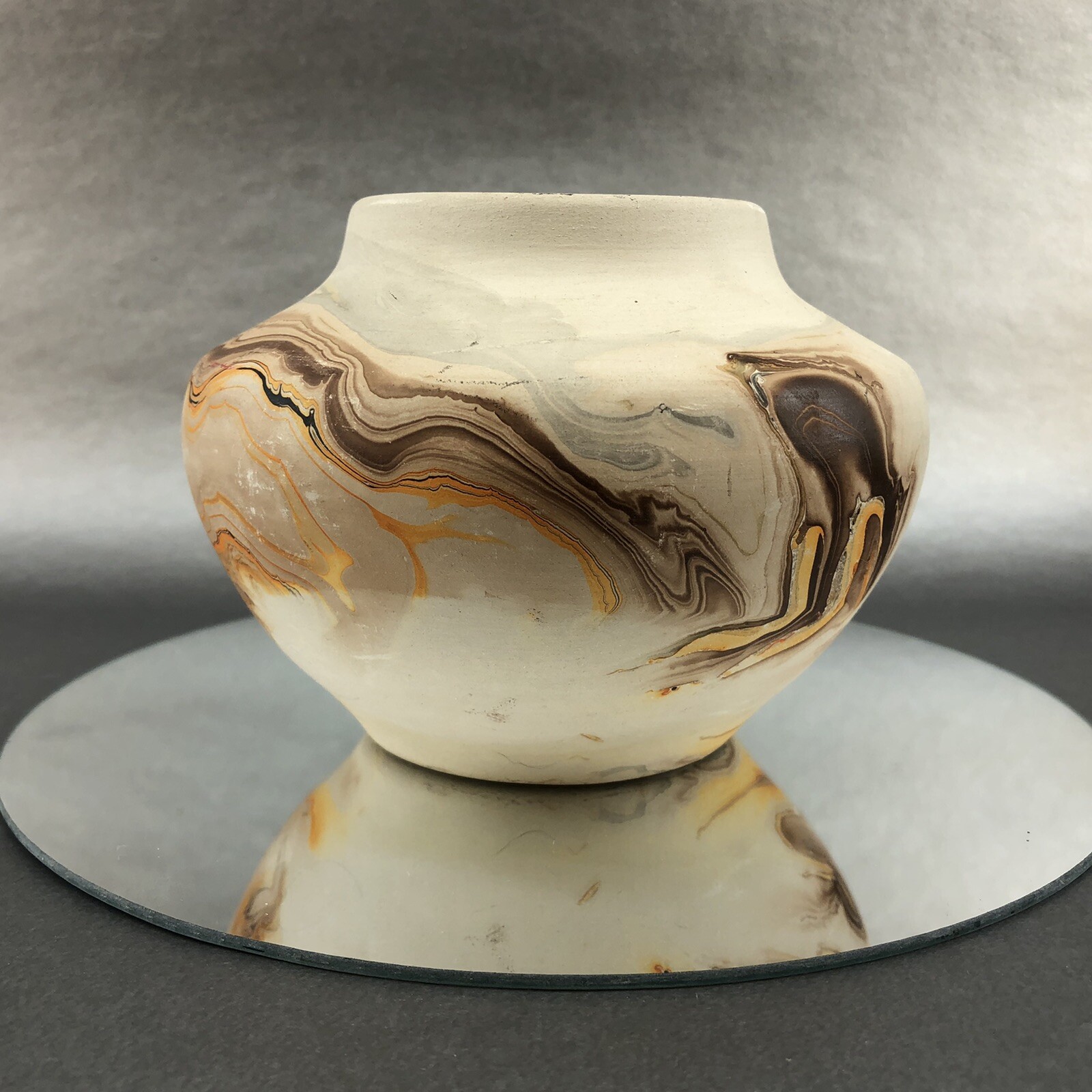 Nemadji Native American Style Natural Pottery 6” Vase Earth Orange Brown Pot