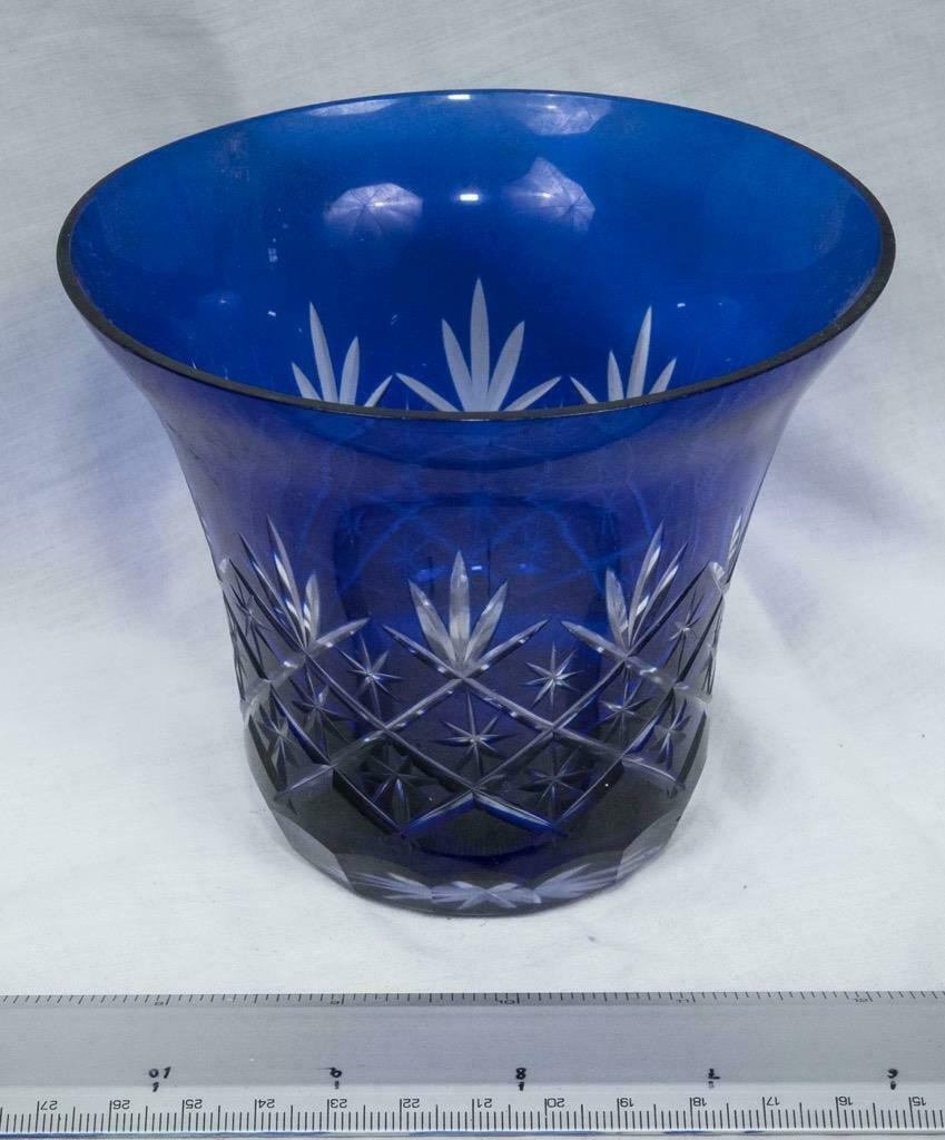 Cobalt Crystal Glass Vase Cobalt Crystal Glass Vase