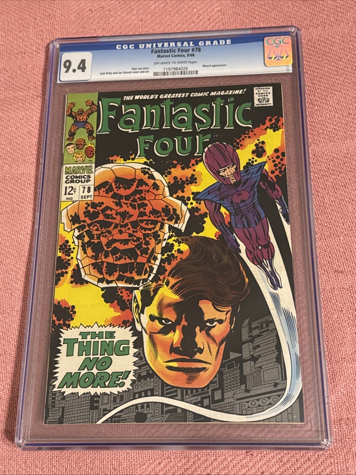 Fantastic Four #78, CGC 9.4, Wizard Appearance, Marvel, 1968