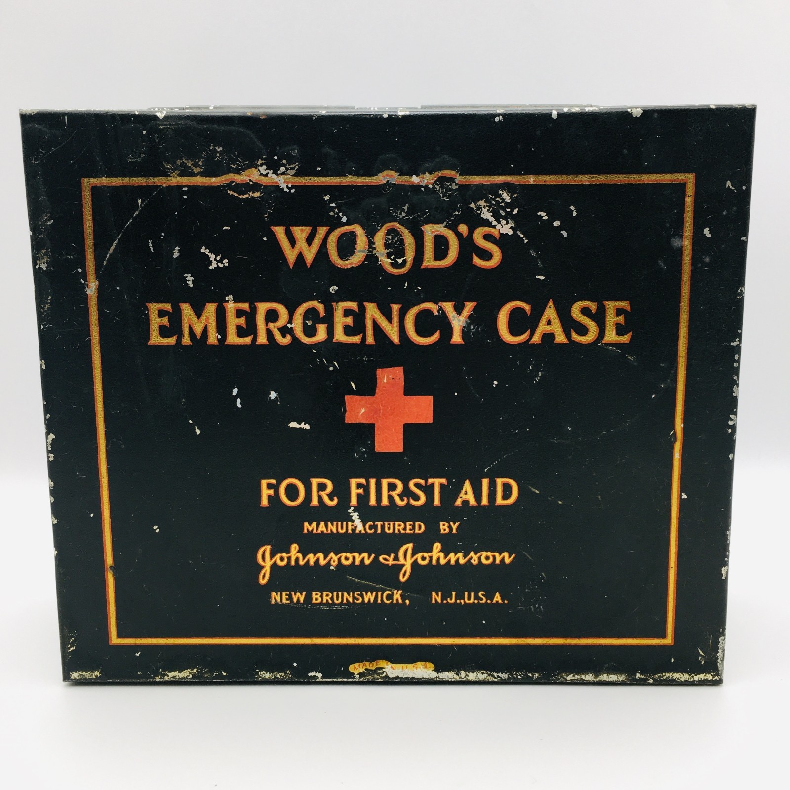 New York Central Railroad Johnson & Johnson Wood\'s Emergency Case For First Aid