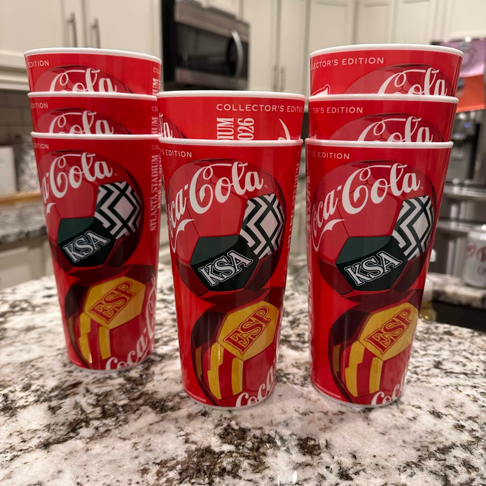 World Cup 2026 Coca-Cola Collector’s Edition Souvenir Cup, Spain VS Saudi Arabia