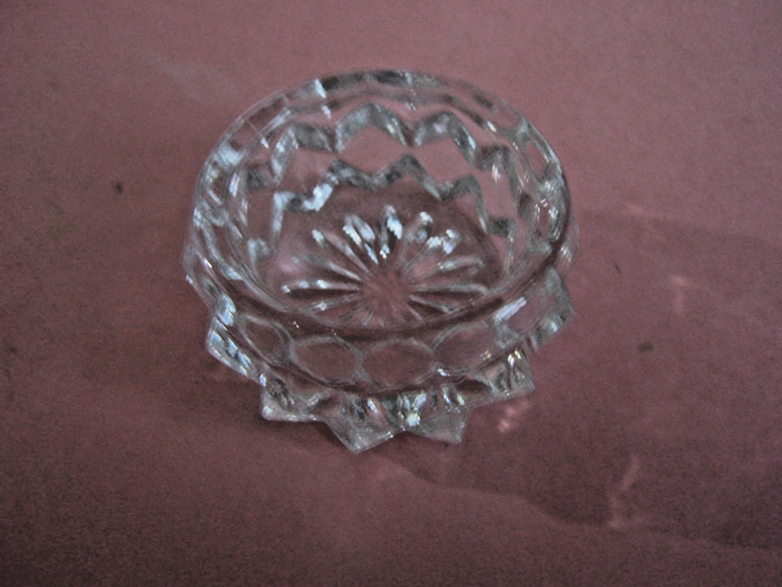FOSTORIA AMERICAN PATTERN GLASS OPEN SALT CELLAR, c1910 FOSTORIA AMERICAN PATTERN GLASS OPEN SALT CELLAR, c1910