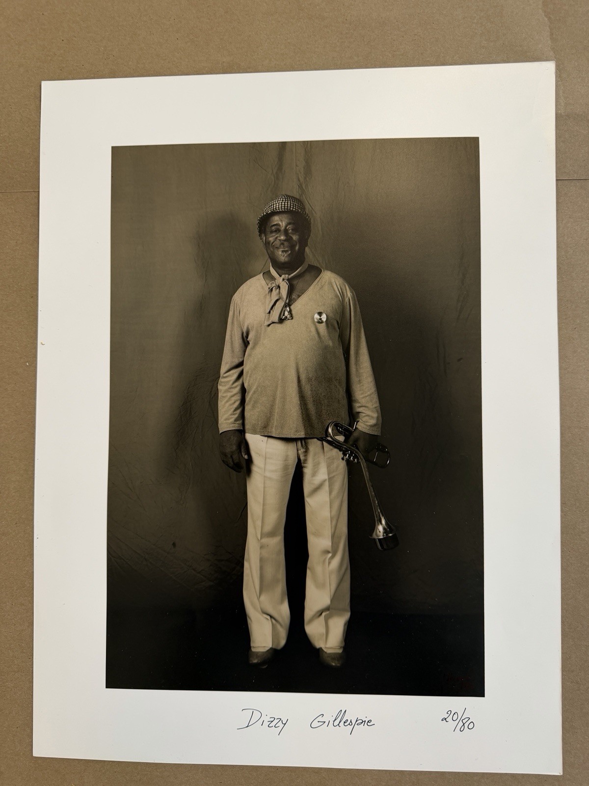 Jacques Straesslé Signed & Numbered Silver Gelatin Print – Dizzy Gillespie