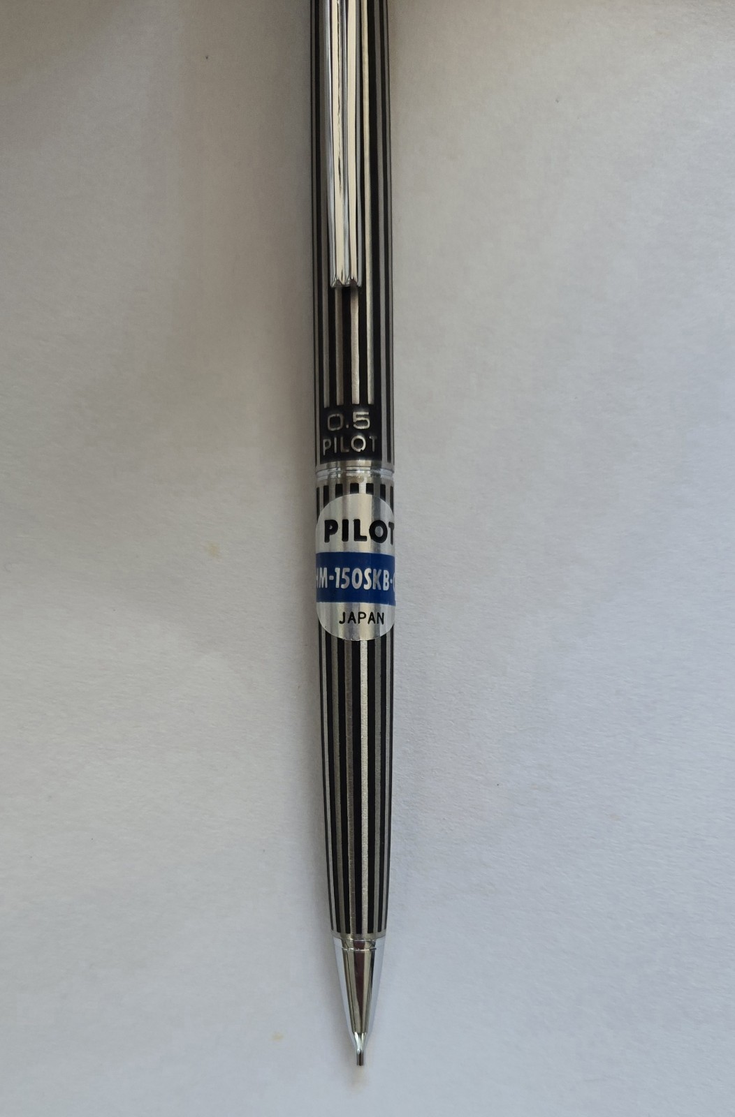 Pilot Mechanical Pencil 0.5 mm Etched Black Stripe Steel Barrel  Made in Japan