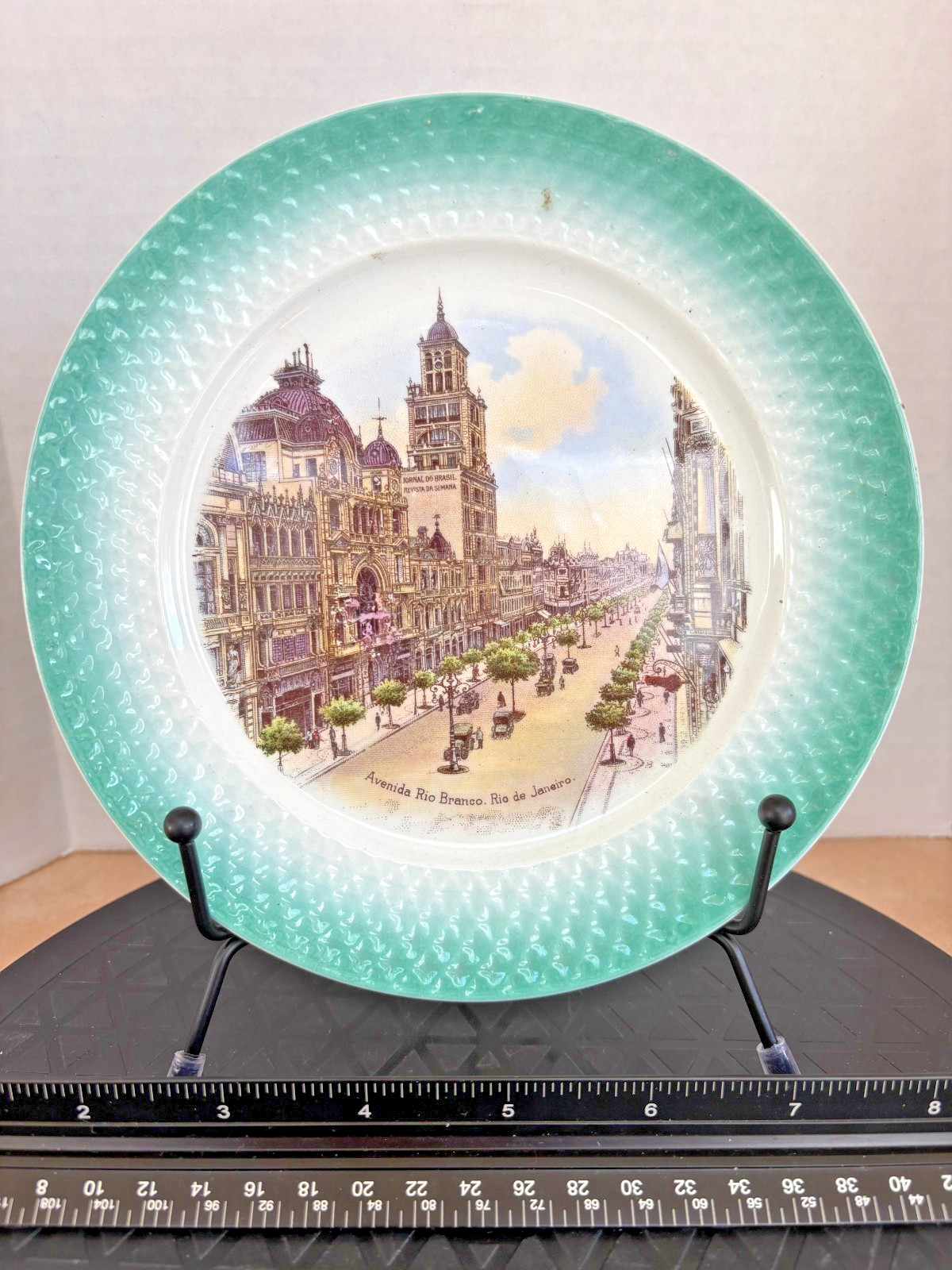 Societe Ceramique Maestricht Holland ~7 inch Collector Plate, Avenida Rio Branco
