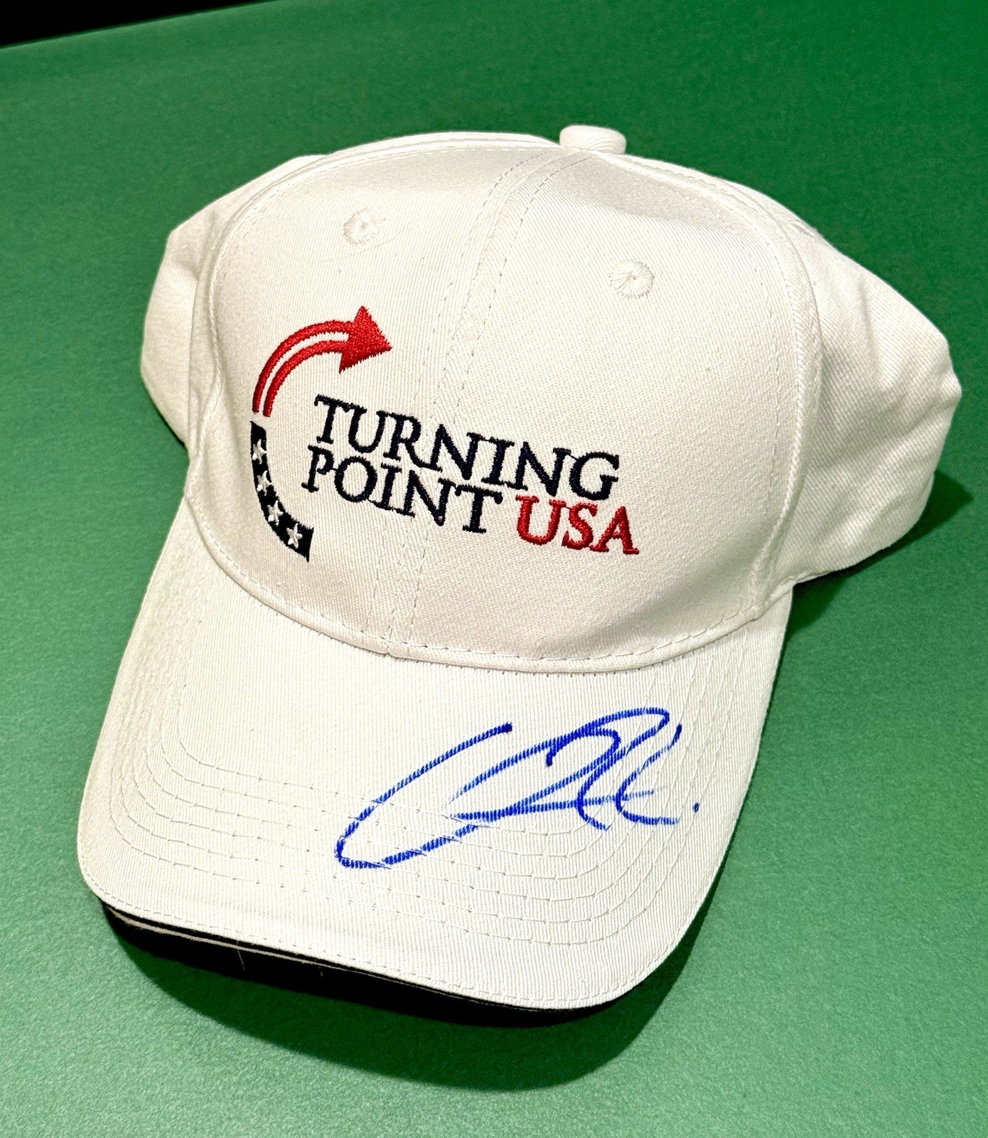 Charlie Kirk Signed TPUSA Hat Autographed In Person Trump Turning Point USA