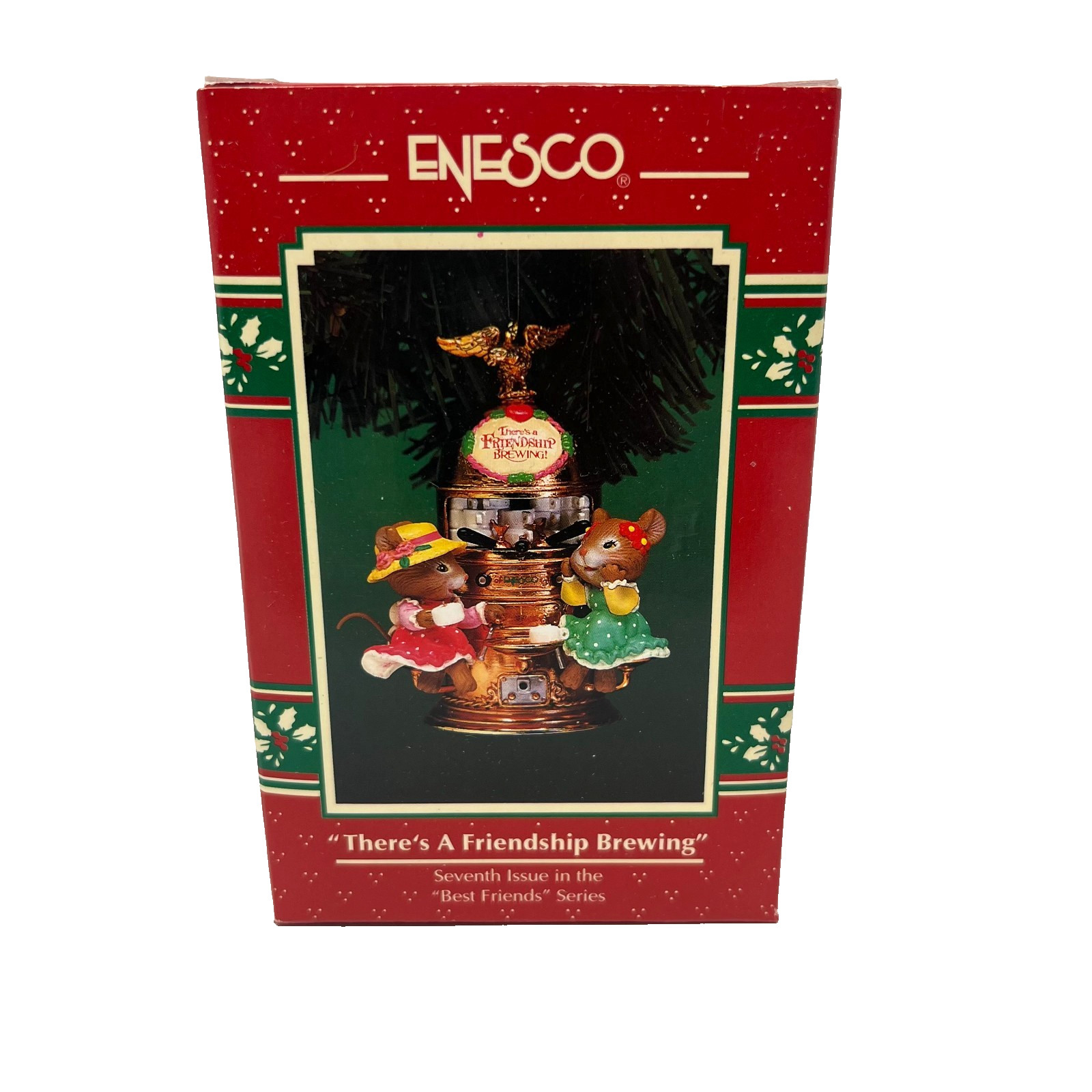 Enesco Best Friends Series 7 Ornament Theres A Friendship Brewing 1996 NOS