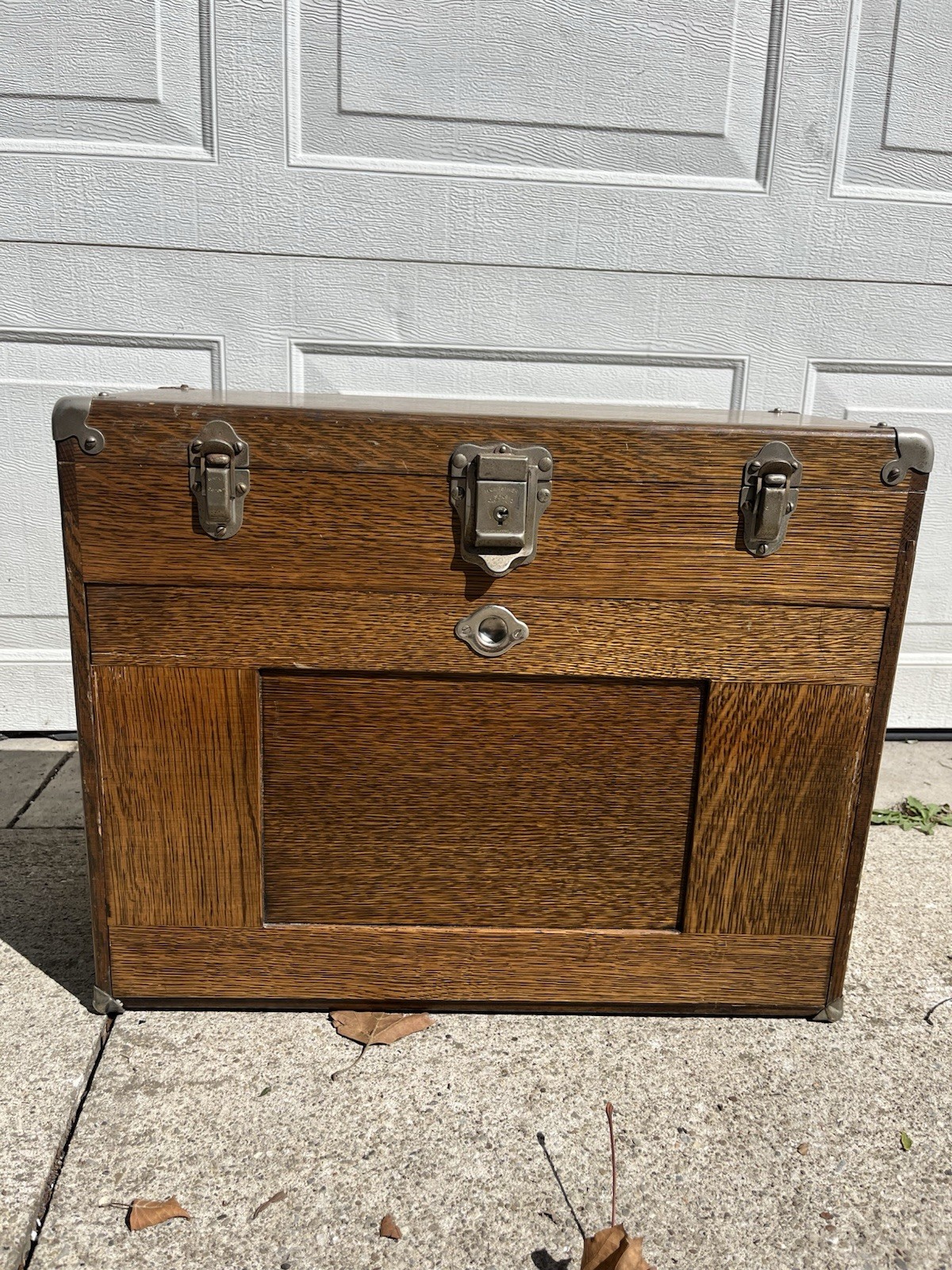 Vintage H. Gerstner & Son 11 Drawers Oak Wood Machinist Tool Chest Box Model 042