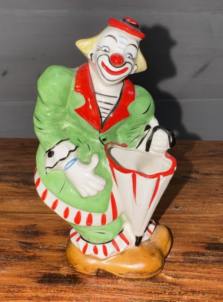 Vintage 1957 Shafford Yona Original Clown Wall Pocket Planter Ceramic Japan 5”