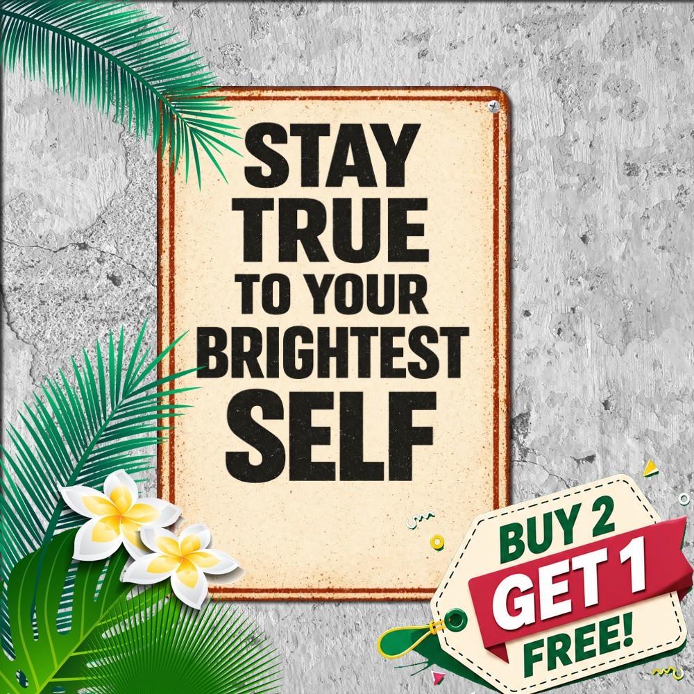 Believe In Yourself You Are Beautiful Affirmation Plaque Metal Tin Sign 8x12