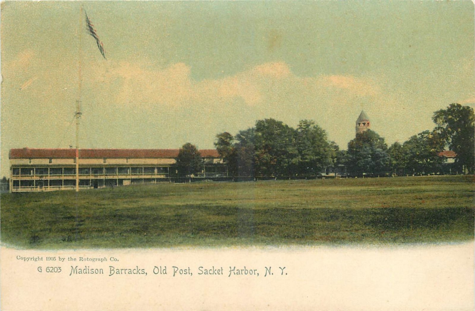 c-1905 Sacket Harbor New Harbor Madison Barracks Rotograph  postcard 26-4416