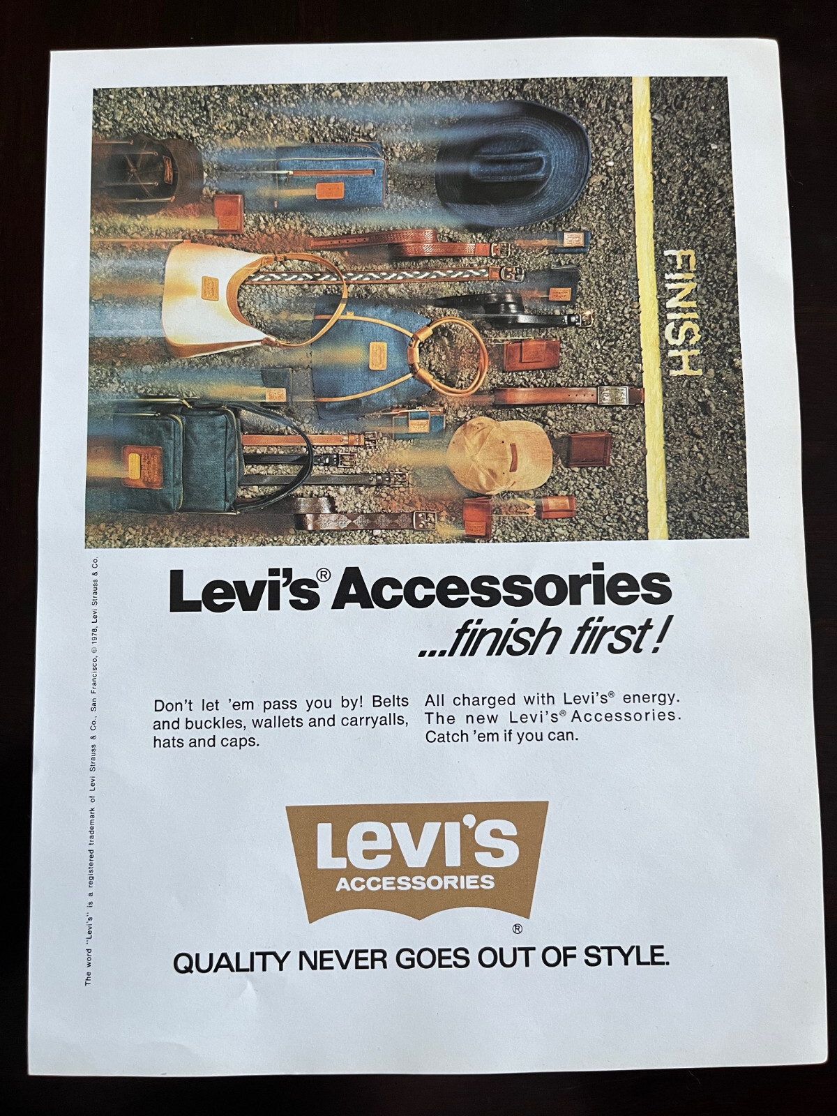 Vintage 1979 Levi's Jeans Accessories Ad - 