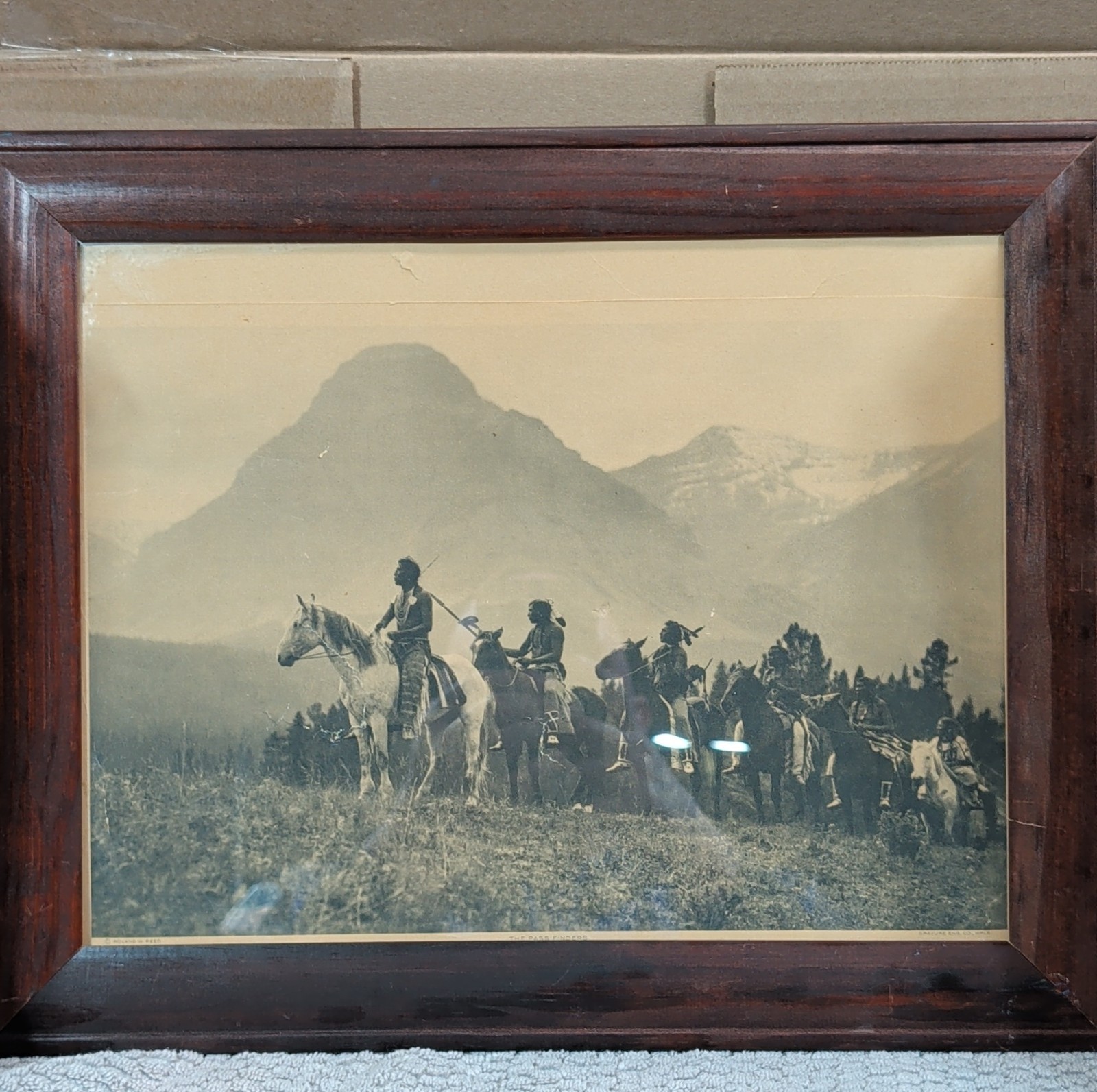 Roland W Reed Photogravure The Pass Finders Piegan Blackfeet Native American Pho