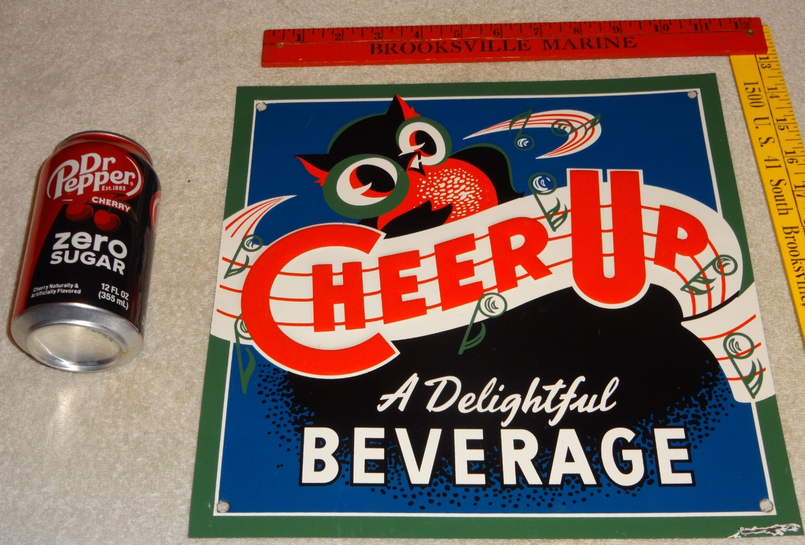 VINTAGE ANTIQUE CHEER UP 🦉 OWL DELIGHTFUL BEVERAGE 14