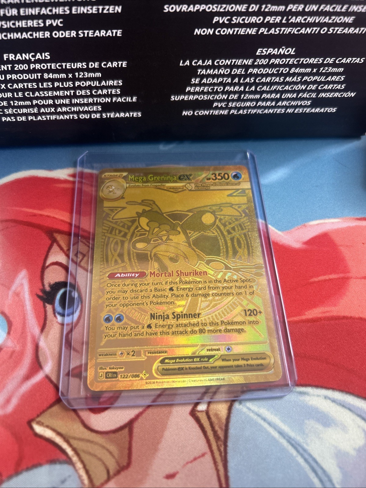 Mega Greninja ex #122/086 Gold - Chaos Rising - Pokémon TCG