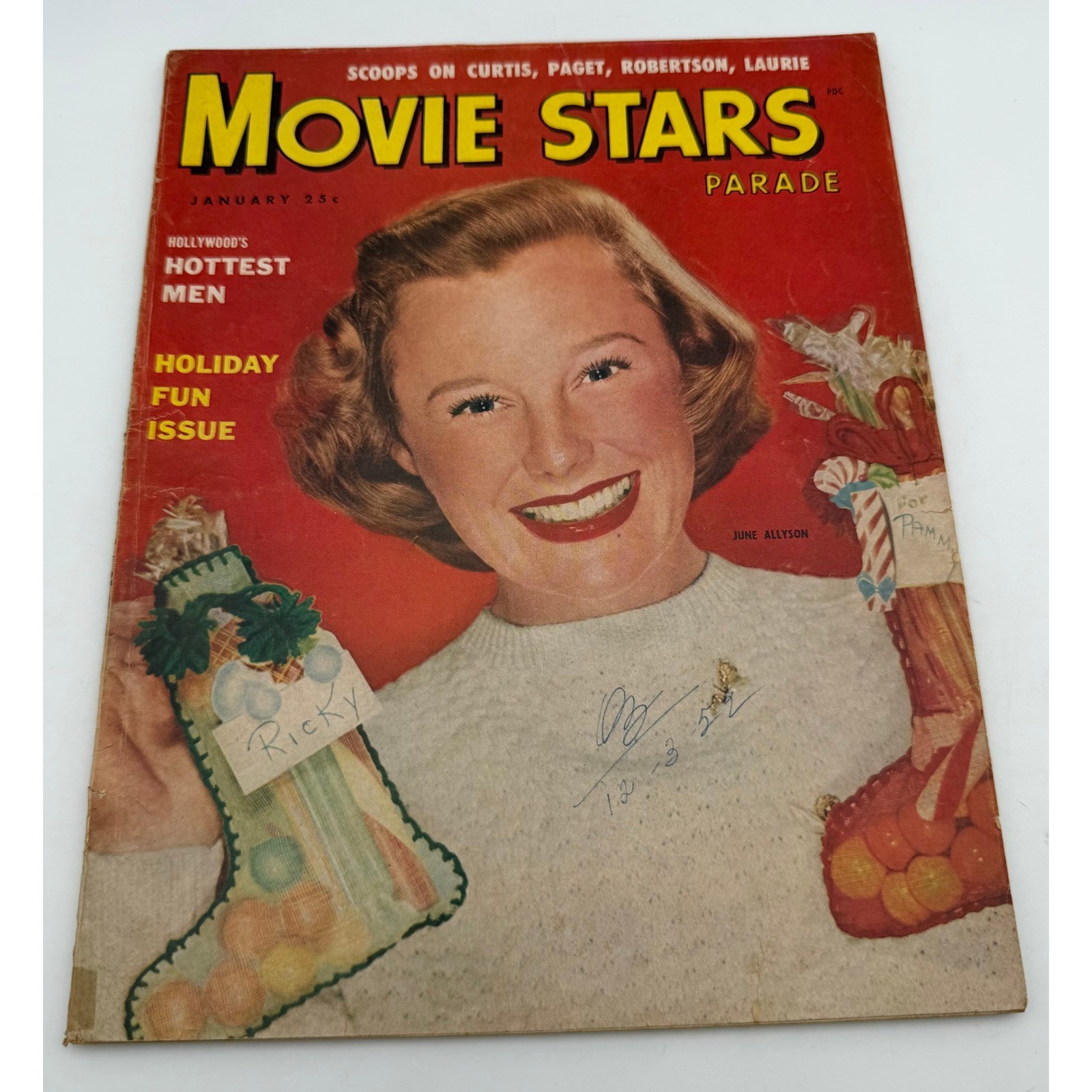 Vintage Movie Stars Parade Magazine Jan 1953 June Allyson Holiday Issue CB136