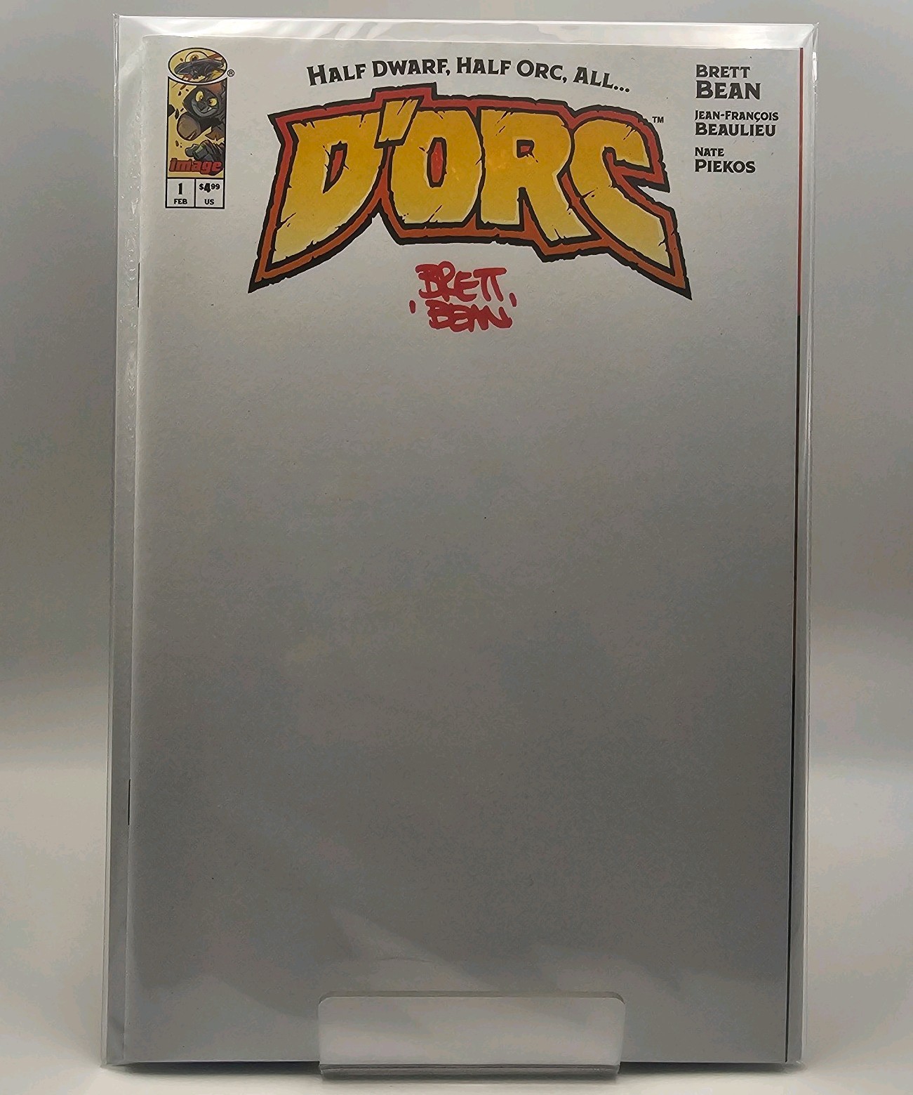 D'ORC #1 F - Brett Bean 1st Print Blank Sketch Variant Signed By Brett Bean