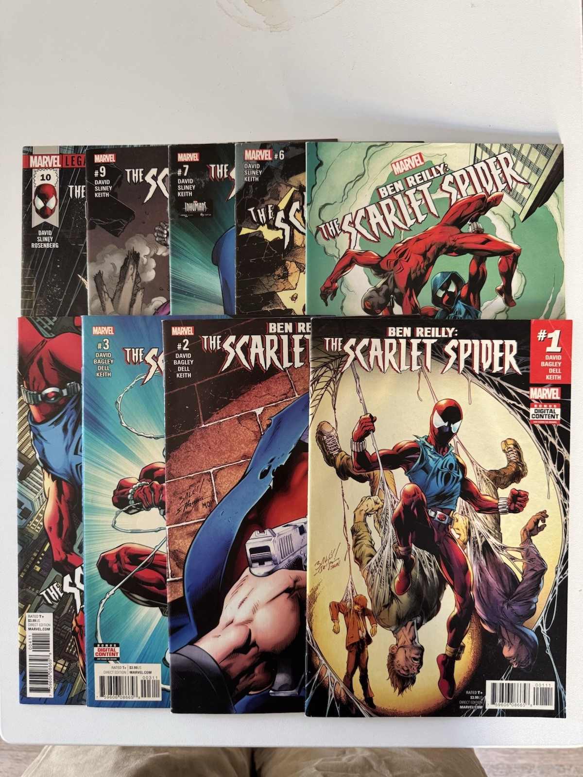 BEN REILLY THE SCARLET SPIDER - 1-7, 9,10-Marvel-2017- Peter David, Mark Bagley