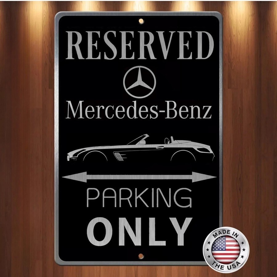 Mercedes SLS AMG GT Roadster Laser etched Aluminum Parking  Sign 8 x 12 in.