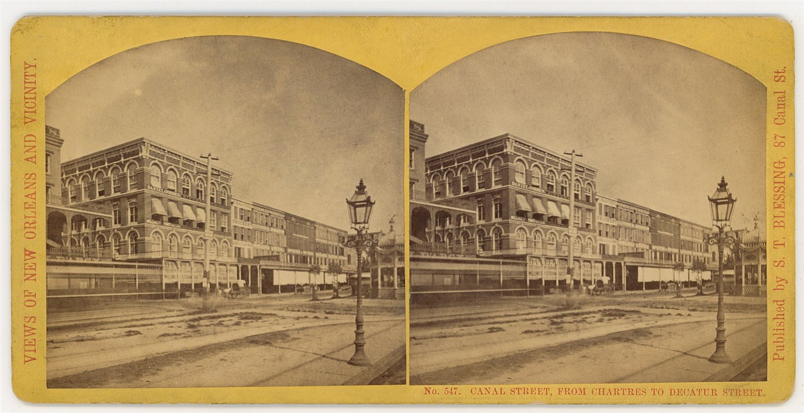 LOUISIANA SV - New Orleans - Canal & Chartres Sts. - ST Blessing 1870s
