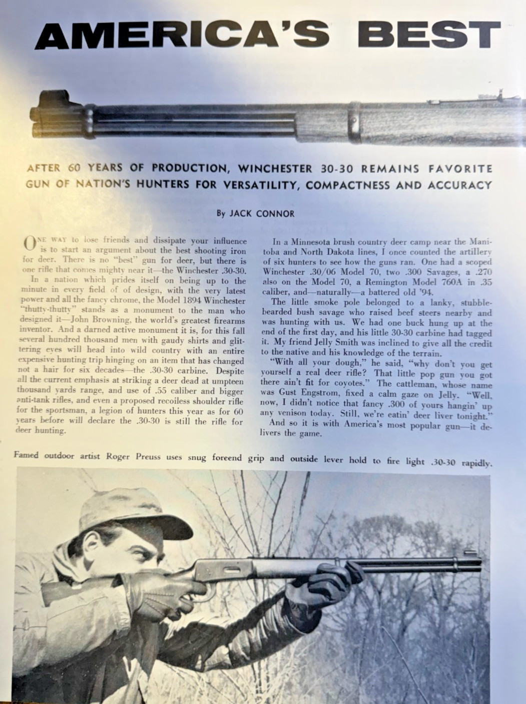 1955 Review of the 30-30 Winchester Rifle illustrated